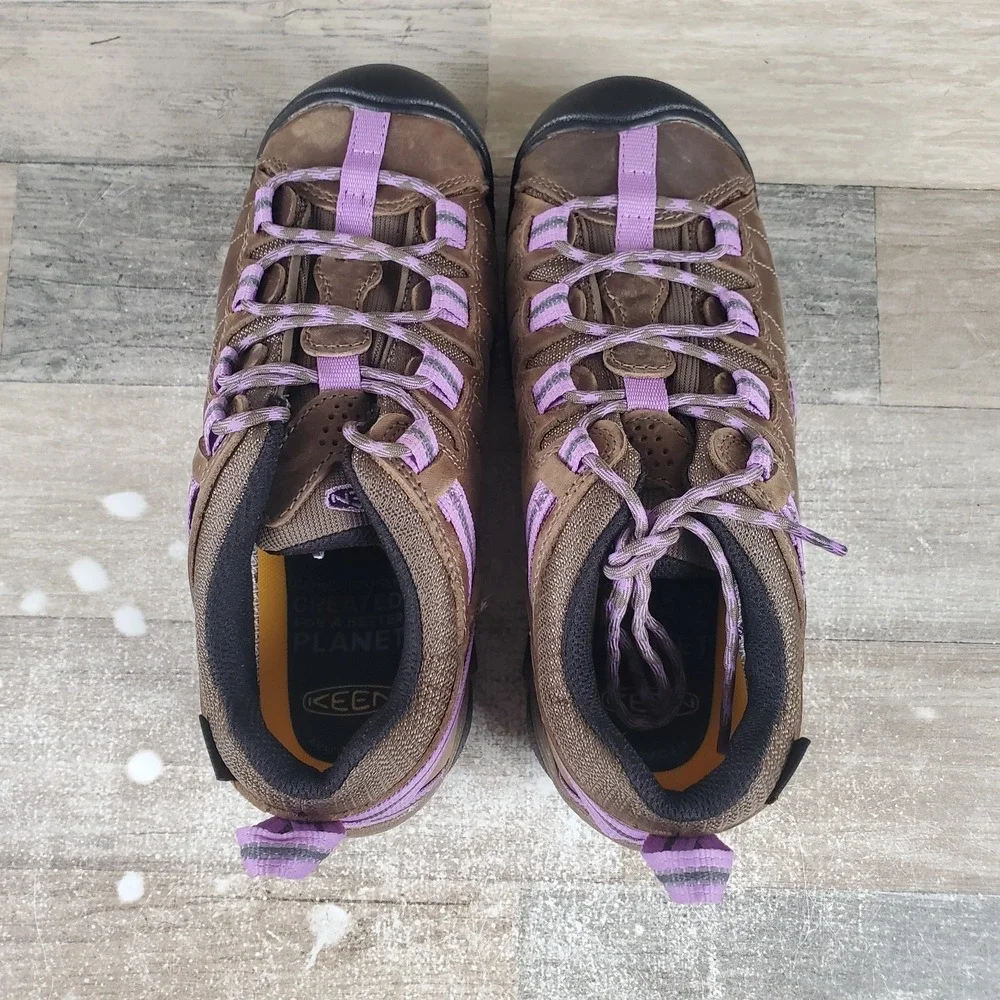 Keen Targhee‎ II Womens Hiking Shoes Sz 6 Timberwolf English Lavender Waterproof